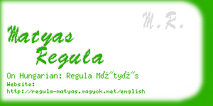 matyas regula business card